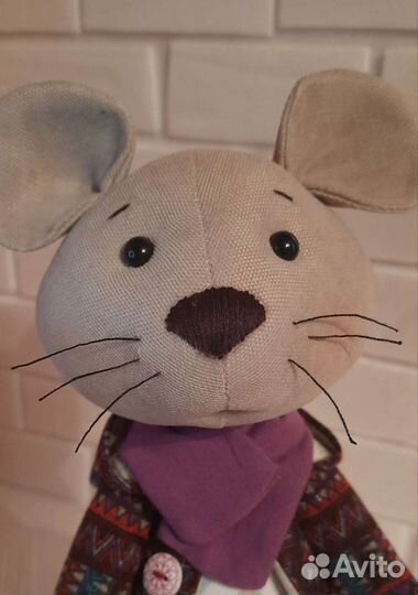 Мышка - интерьерная игрушка ручной работы