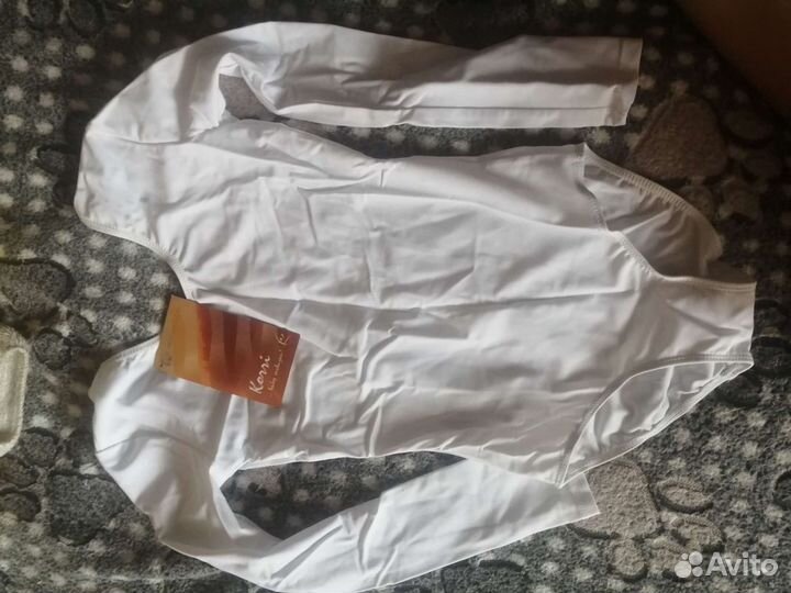 Купальник гимнастические белый и черный