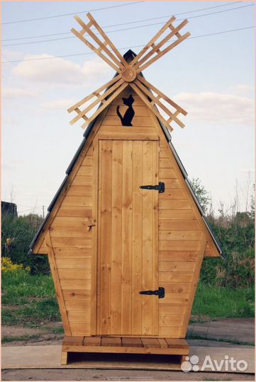 Дачный туалет с декором и установкой шйщ 924