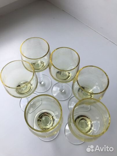 Рюмки на ножке цветное стекло СССР