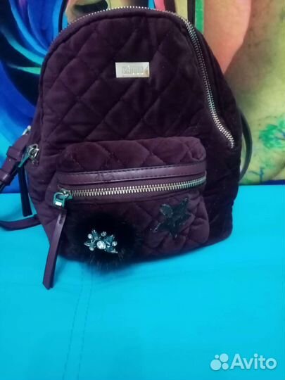 Рюкзак женский бархатный всесезон