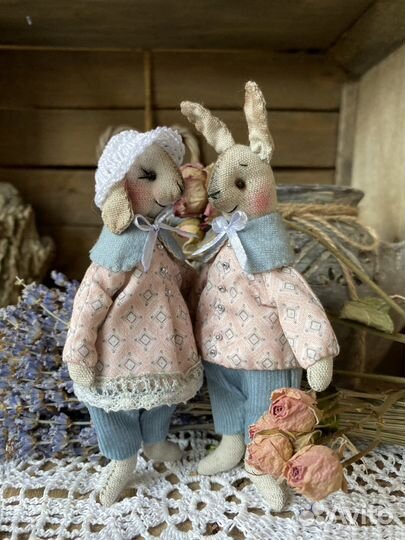 Зайки текстильные