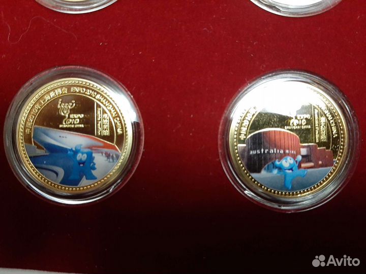 Медальоны коллекционные позолота 24к золото