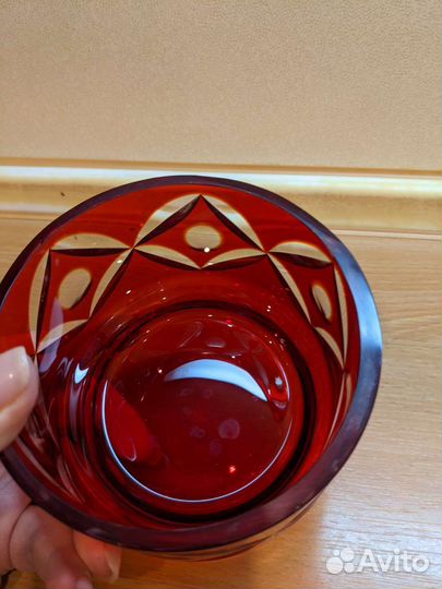 Конфетница цветное стекло СССР