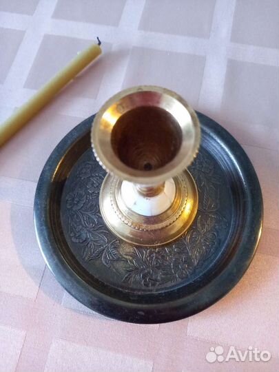 Подсвечник с натуральным перламутром