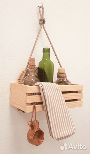 Деревянные подвесные полки ящики hand made