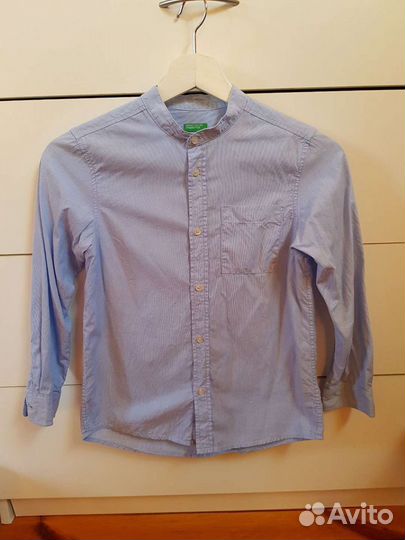 Пиджак H&M и рубашка Benetton р. 140 см