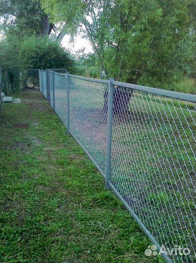 Забор из сетки рабица
