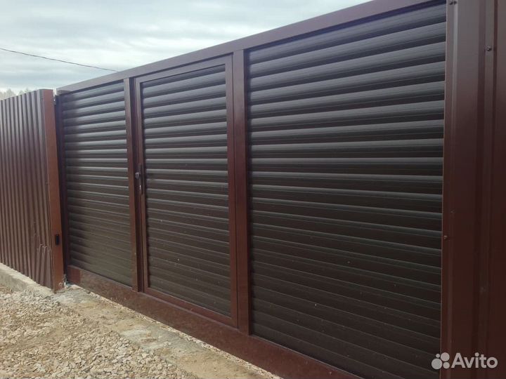 Откатные ворота из Ламели