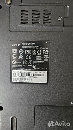 Ноутбук на запчасти Acer aspire 5742 ZG
