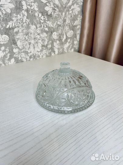 Масленка хрустальная СССР