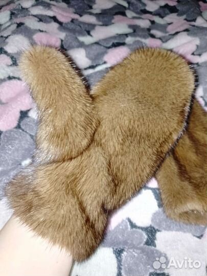 Варежки из норки