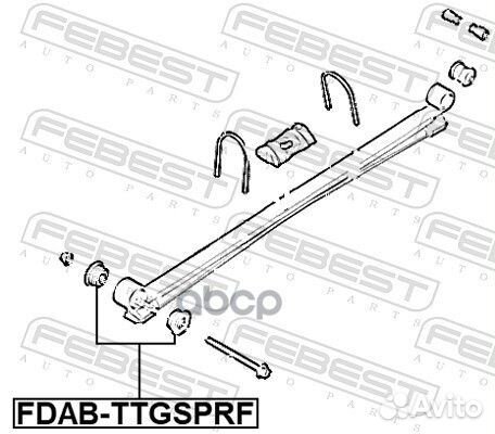 Сайлентблок рессоры fdabttgsprf Febest