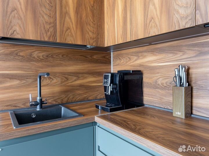 Кухня с антресолями под проект угловая