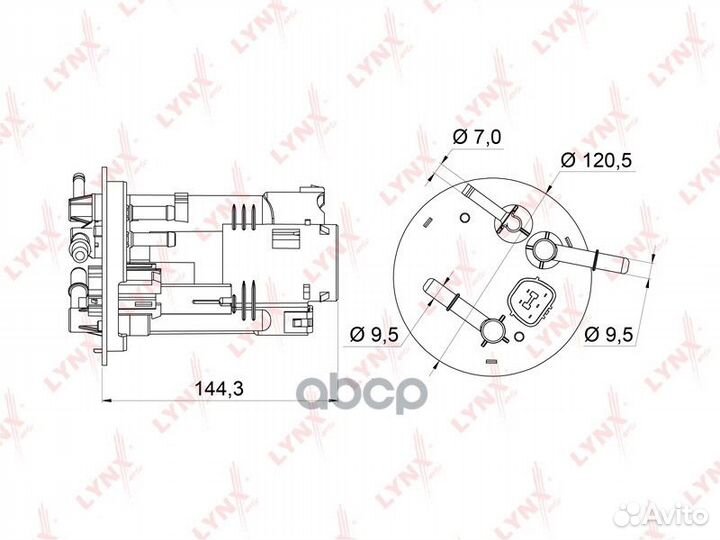 Фильтр топливный LF362M lynxauto