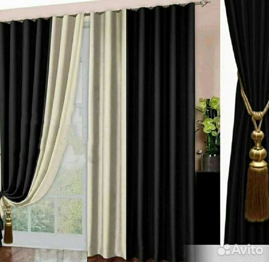Шторы с тюлью новые
