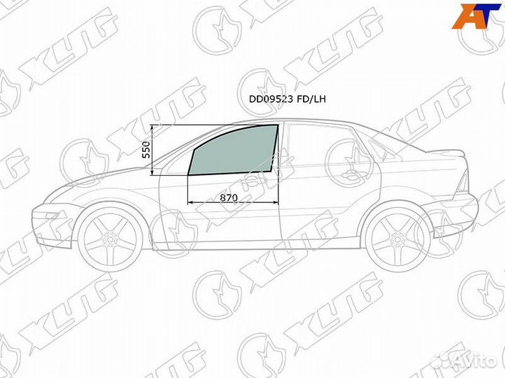Стекло двери передней левой Ford Focus 1