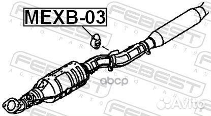 Подушка крепления глушителя mitsubishi lancer/L