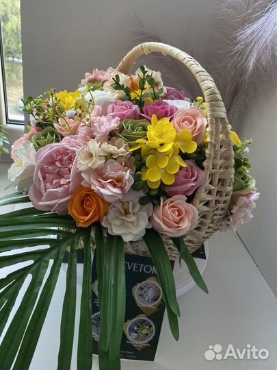 Букет из мыльных цветов