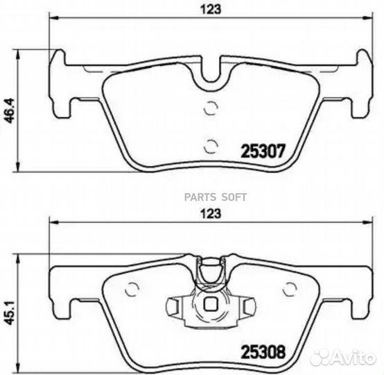 Колодки торм.зад. BMW 1-4/X3 (F20-F22/F30/F35/F80