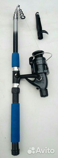 Набор спининг телескоп 2,4 м.с катушкой