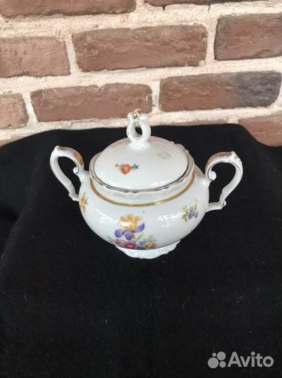 Сахарница Кахла мейсенский букет Германия