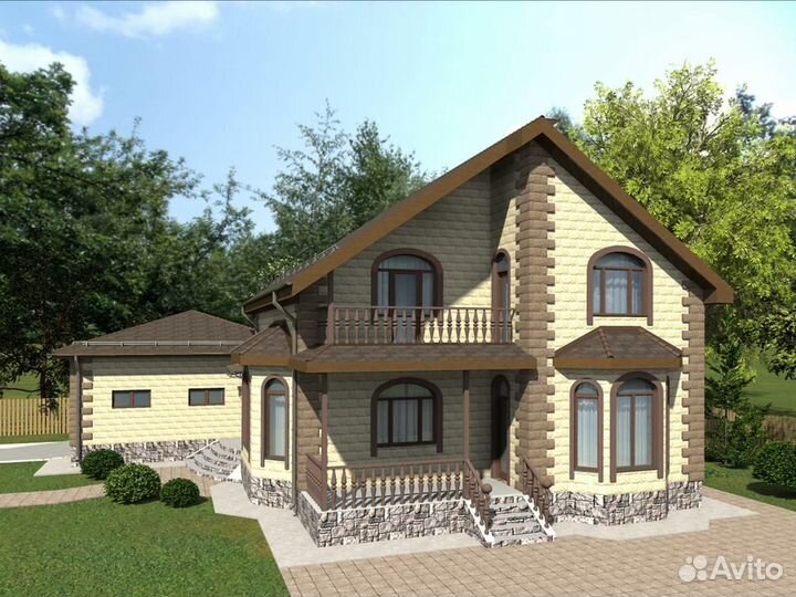 Домокомплект 314,4 кв.м из теплоэффективных блоков