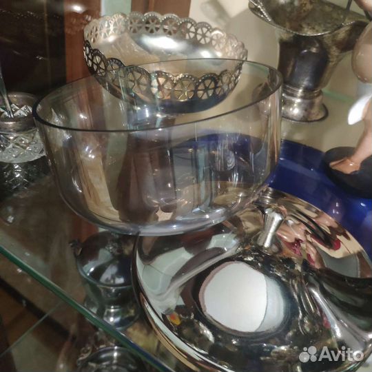 Конфетница сахарница ваза советская мельхиор