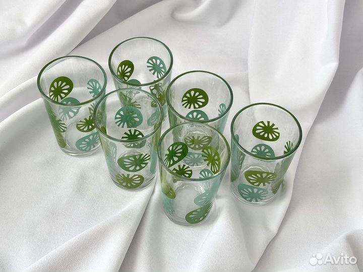 Новые стаканы набор 6 штук стекло