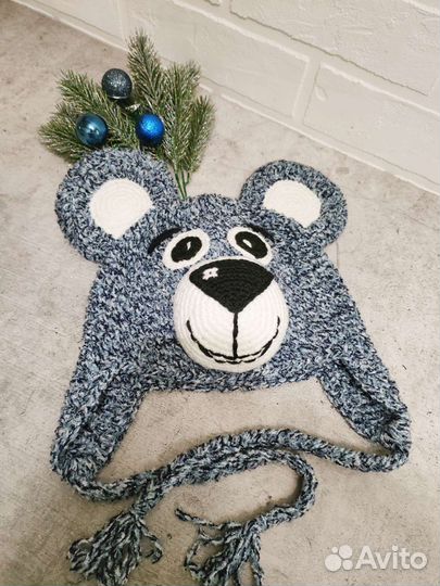 Шапки вязаные детские новые, весна, ручная работа