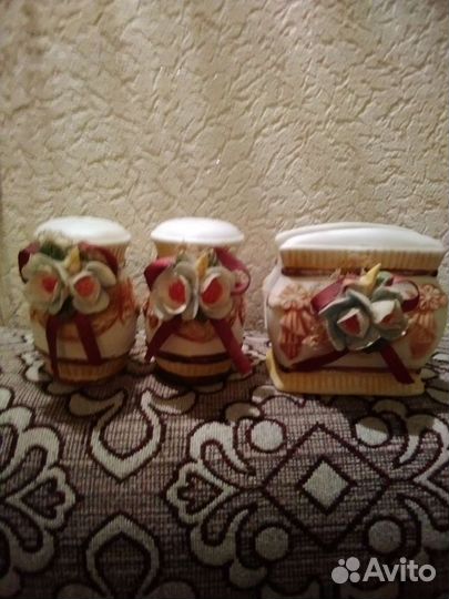 Набор для соли,перца и салфеток