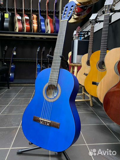 Синяя Классическая гитара 4/4 Новая