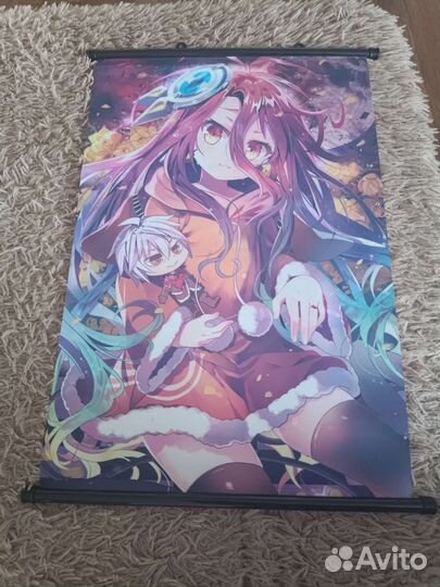 Гобелен по аниме нет игры нет жизни, персонаж широ