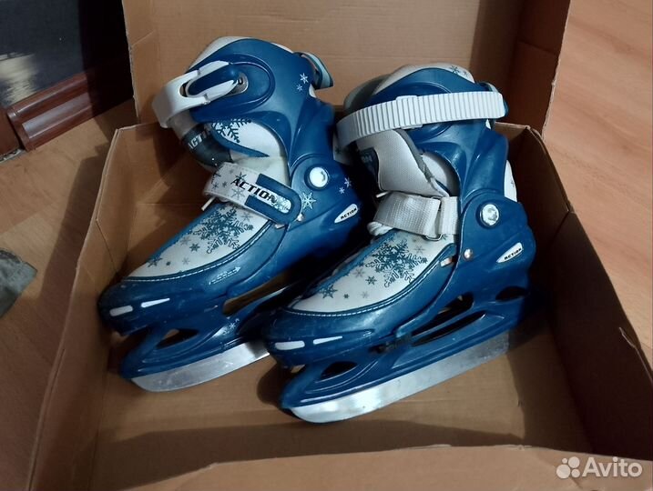 Коньки детские раздвижные 34 37