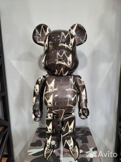 Мишка Bearbrick с короной 70см 1000%