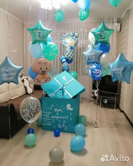 Шары на выписку из роддома маль-ка/де-ки. кмр