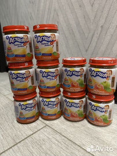 Фруктовые пюре Агуша