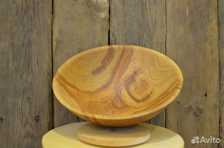 Деревянная тарелка 28х8см