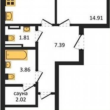 9-к. квартира, 54,5 м², 3/9 эт.