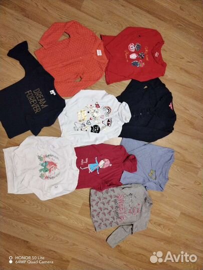 Вещи на девочку 110-122, пакетом