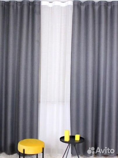 Готовые шторы из ткани блэкаут