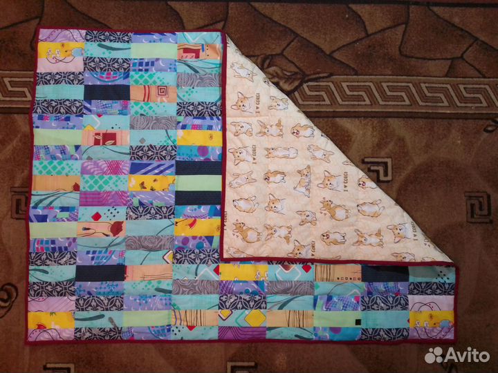 Одеяло детское лоскутное 145*108 см