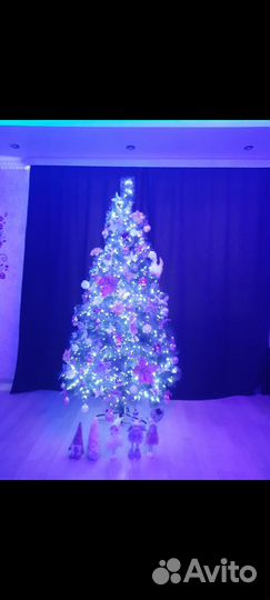 Елка искусственная 210бу+ все игрушки+гирлянда