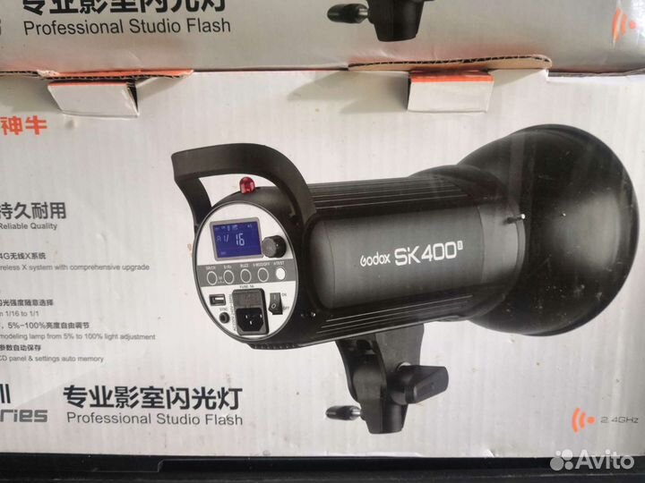 Вспышка студийная godox sk400 II, свет для студии