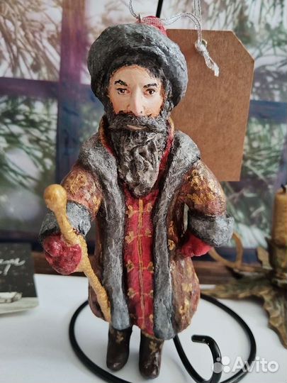 Елочные игрушки из ваты Боярин