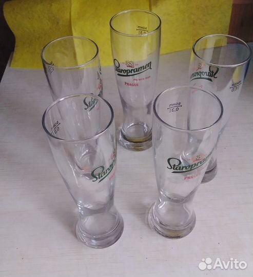 Стаканы для напитков, под пиво - стекло