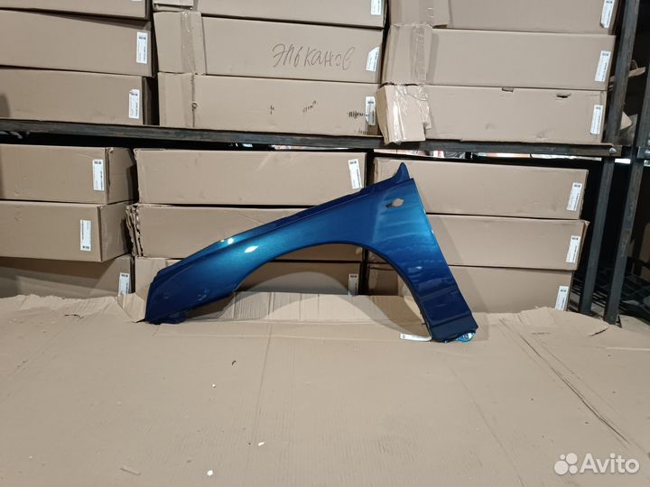 Крыло левое ваз 2110 2112 серебристо ярко синий