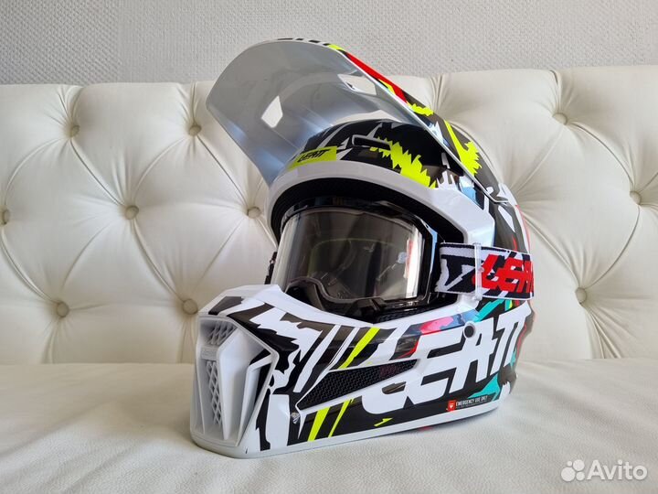 Эндуро Шлем Leatt Moto 3.5 Helmet Zebra 2023