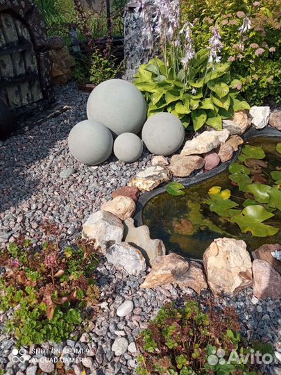 Садовые фигуры шар бетонный декор для сада