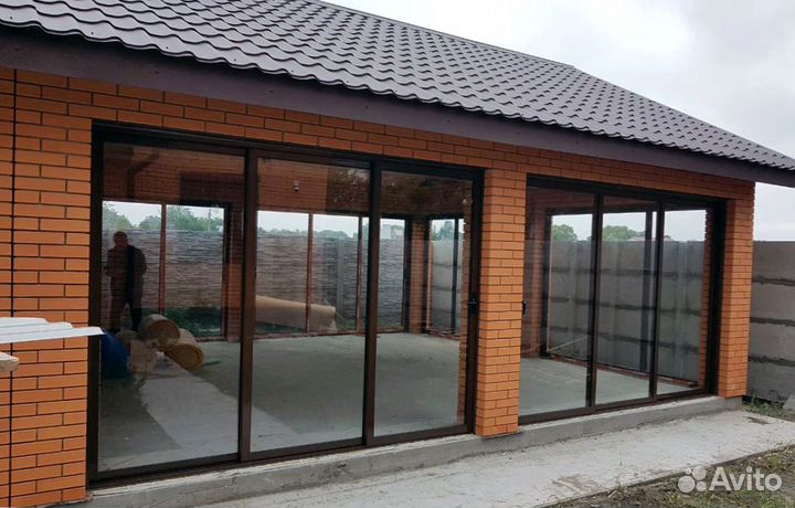 Холодное остекление беседки